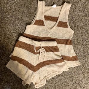 Vici Honolulu Striped Knit Set- NWOT